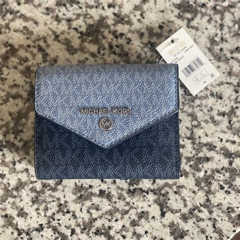 navy michael kors wallet